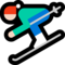 Skier - Light emoji on Microsoft